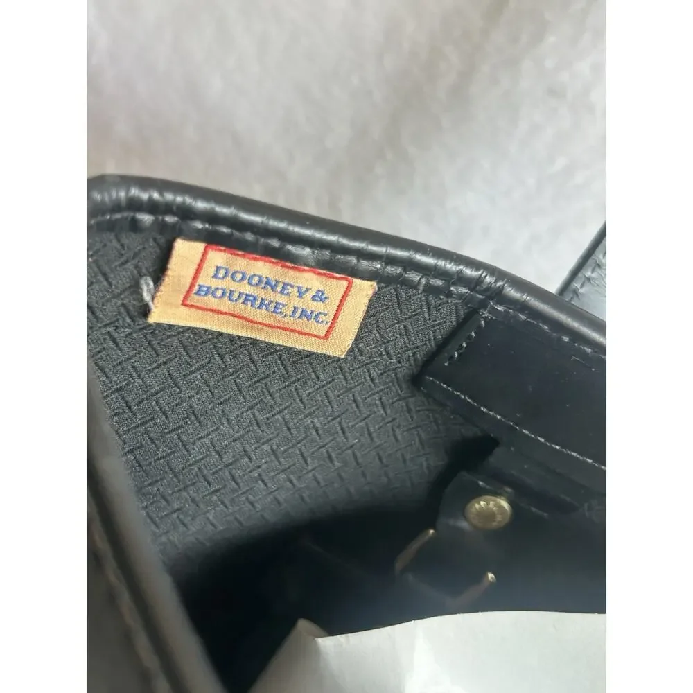 Vintage Dooney & Bourke Woven Canvas and Leather Trim Medium Shopper/Tote Bag,